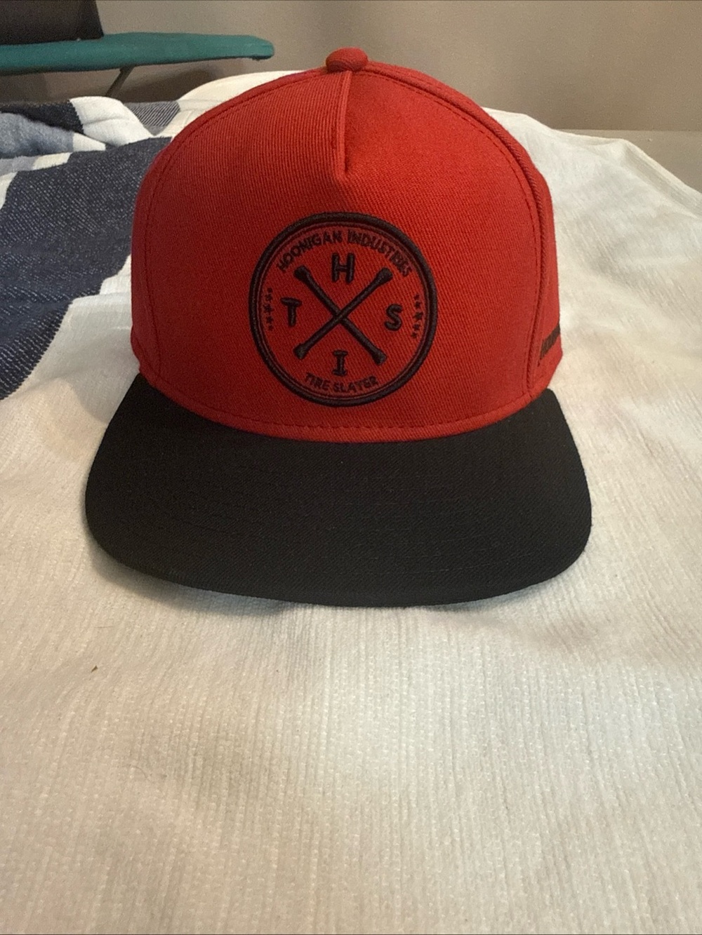Red and Black Snapback Hat